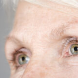 Close up eyes of an older woman